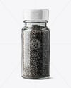 Glass Jar with Black Sea Salt Mockup
