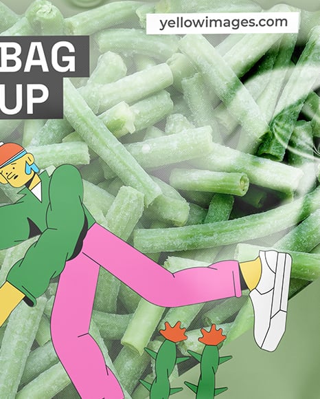 Frozen Green Beans Pack Mockup
