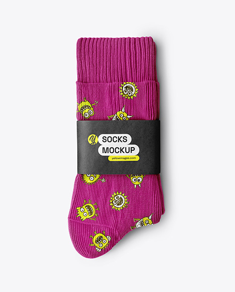 Socks with Label Mockup