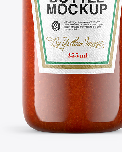 Tomato Sauce Bottle Mockup