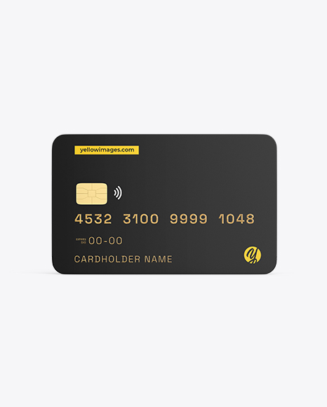 Credit Card Mockup – Front View