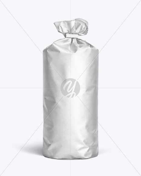 Matte Metallic Round Snack Package Mockup