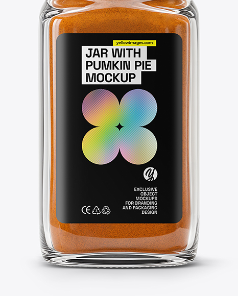 Glass Jar with Pumpkin Pie Spice Mockup