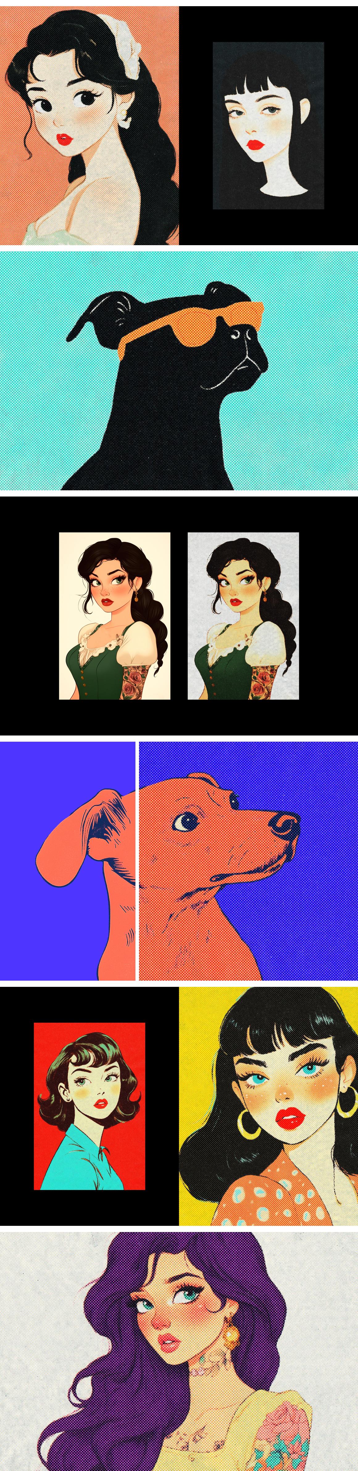 Old Halftone Printer Effect