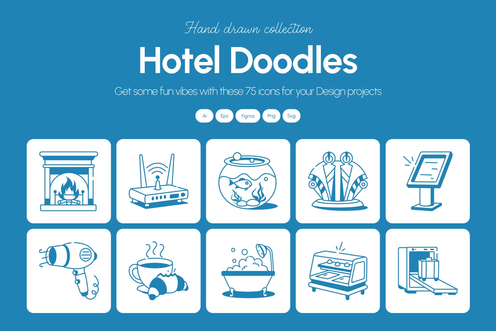Hotel Doodle Icon Collection