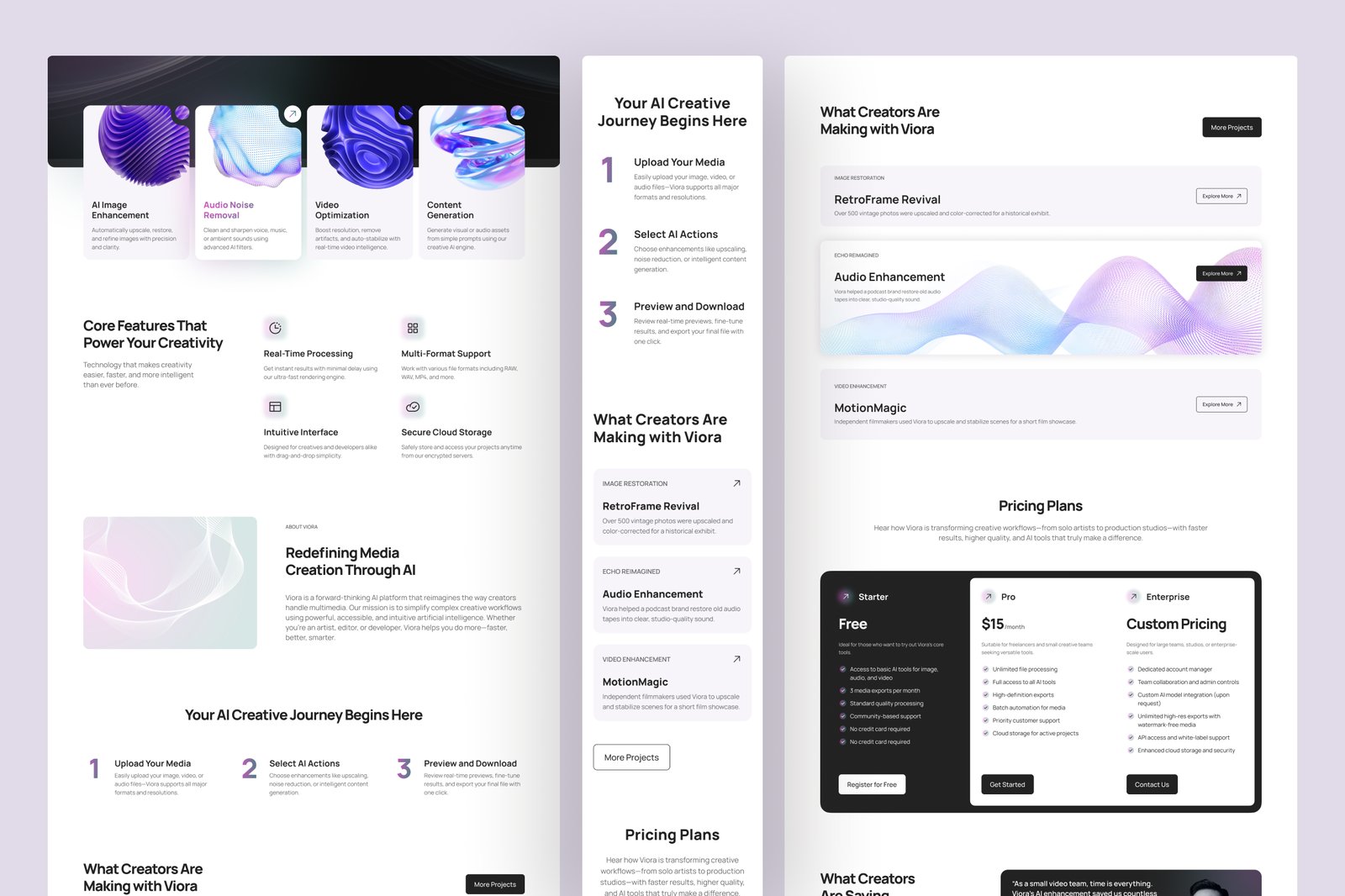 Viora - AI Technology Website