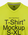 V-Neck T-Shirt Mockup - Front View