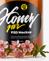Glass Jar with Manuka Honey Mockup