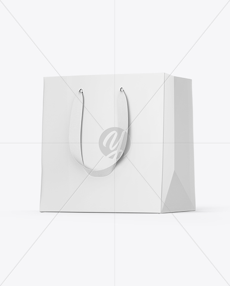 Paper Shopping Bag Mockup – Half Side View