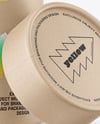 Opened Kraft Paper Tube Mockup