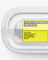 Clear Plastic Container in Paper Sleeve Mockup