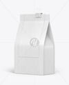 Kraft Coffee Bag with Clip Mockup – Half Side View