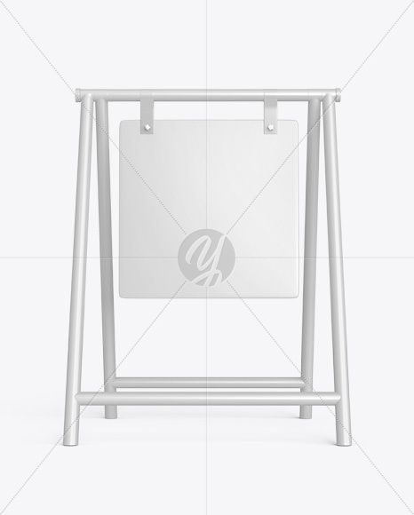 A-Frame Sign Mockup - Front View