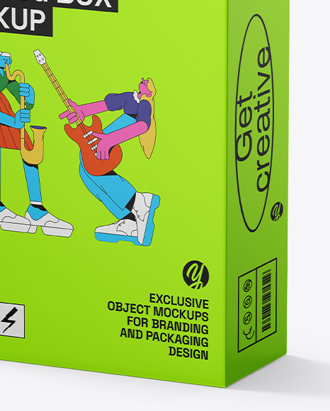 Paper Hanging Box Mockup – Half Side View
