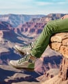 Pair of Hiking Boots on Woman's Legs Mockup