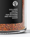 Glass Jar with Steak Seasoning Mockup