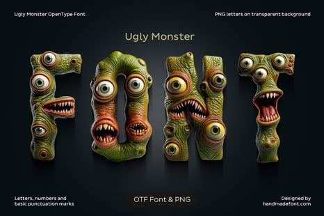 Ugly Monster Font - Creative Store