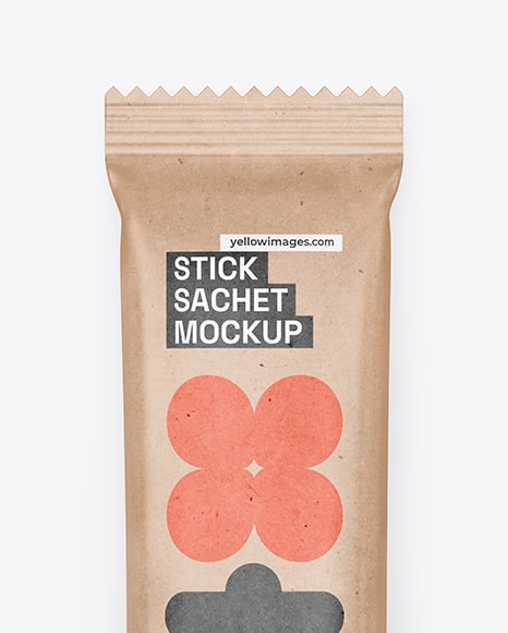 Kraft Stick Sachet Mockup
