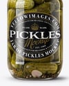 Сlamp Lid Glass Jar with Wholes Pickles Mockup