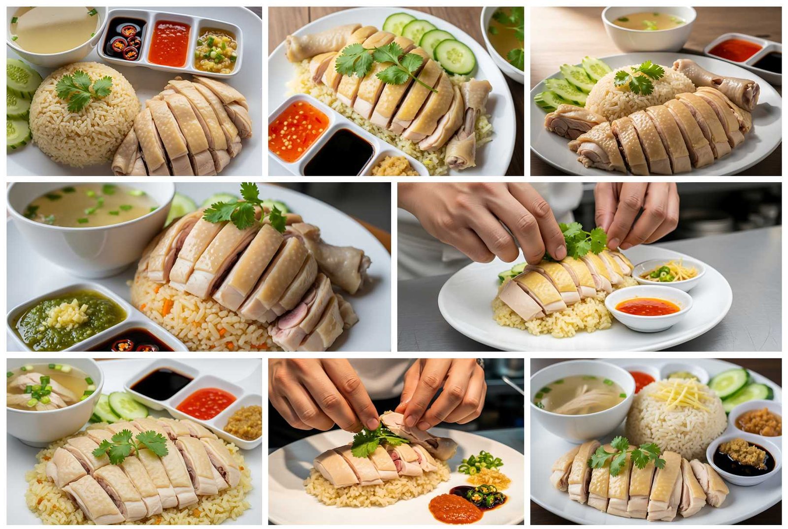 19 Authentic Singapore Chicken Rice Stock Photos for Food Projects