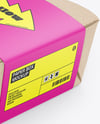 Kraft Paper Food Box in Paper Sleeve Mockup