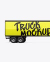 Truck Semi Trailer Mockup - Side View