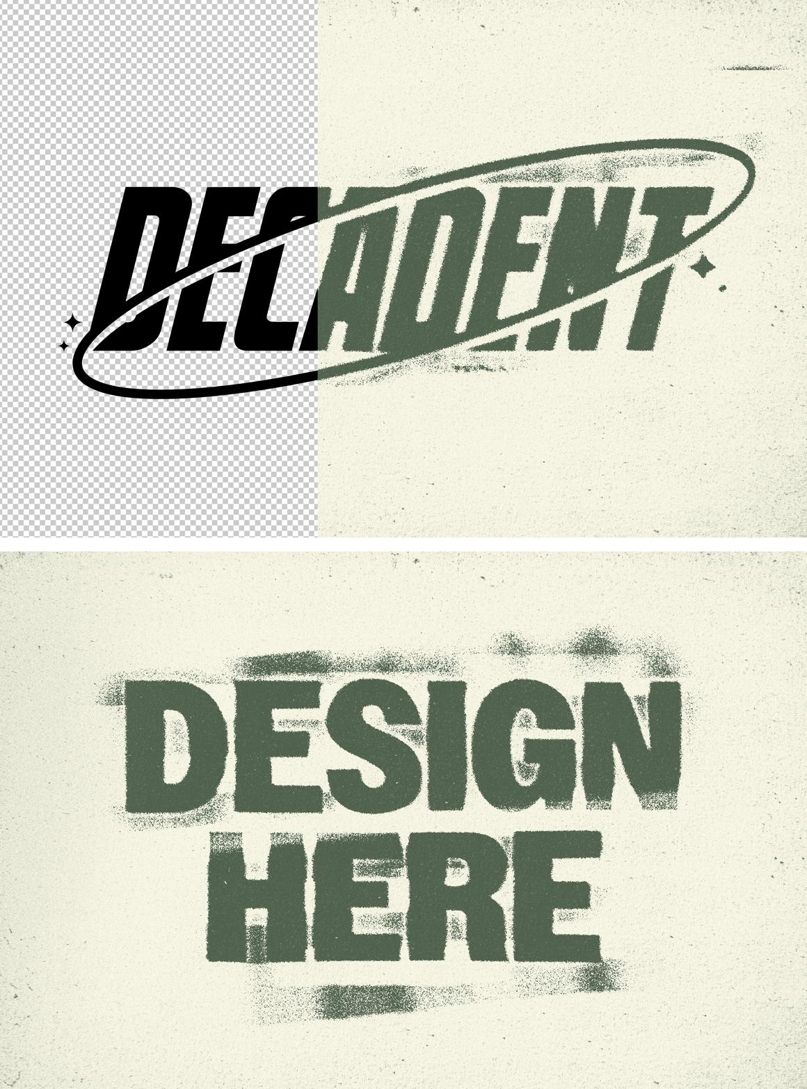 Messy Sand Print Text &amp; Logo Effect