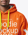 A Black Man in a Hoodie and Sweatpants Mockup
