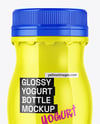 Glossy Yogurt Bottle Mockup