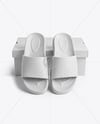 Slide Sandals with Box Mockup