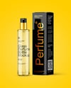 Glass Perfume Bottle with Box Mockup