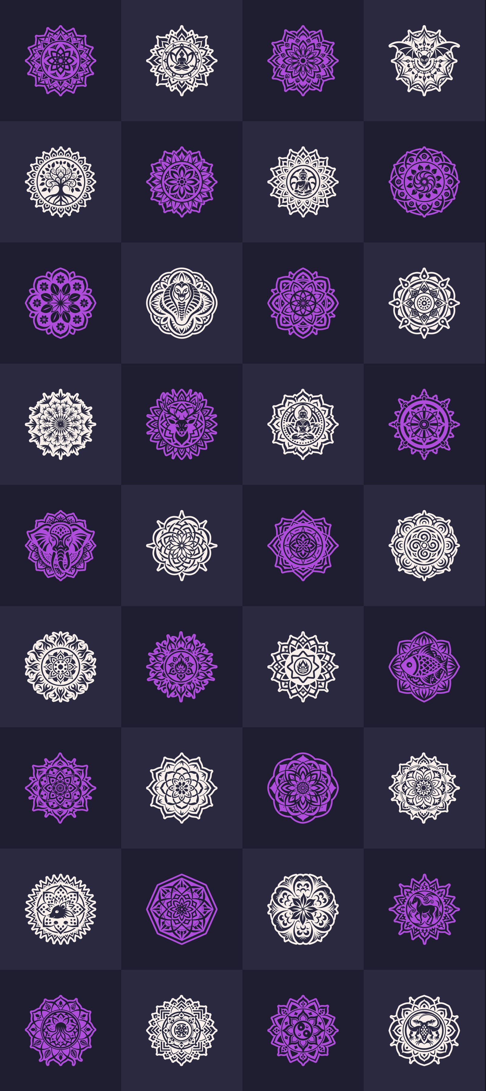 Mandala Symbols Art Set