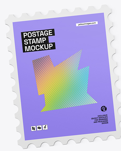 Two Postage Stamps Mockup