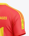Soccer Jersey Mockup - Back Half Side View