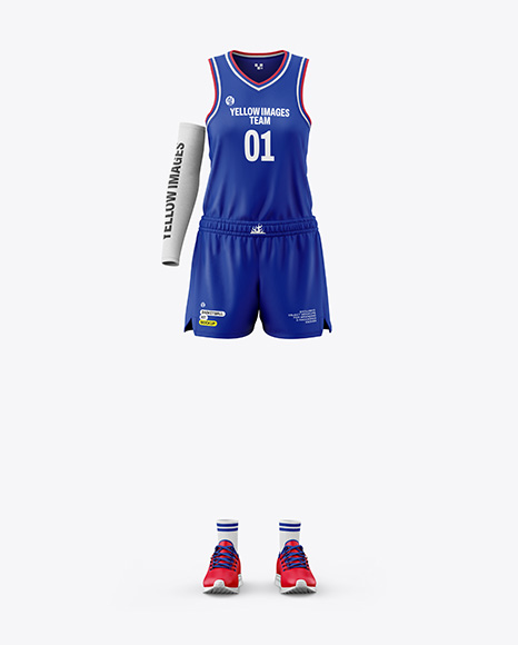 Women's Basketball Kit Mockup - Front View