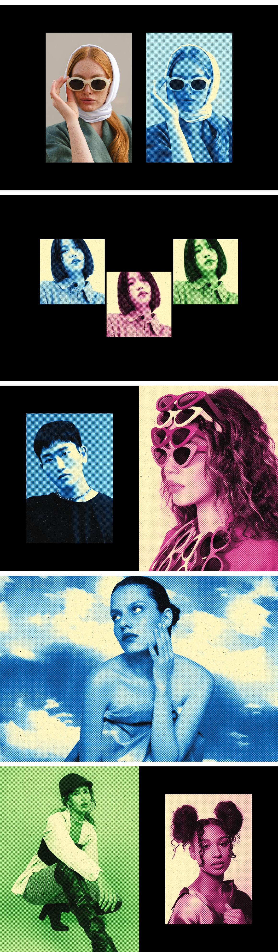 Halftone Retro Photo Effect