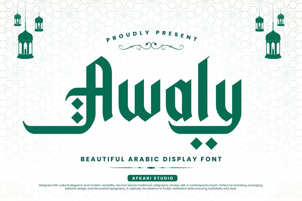Awaly - Arabic Font Style Typeface
