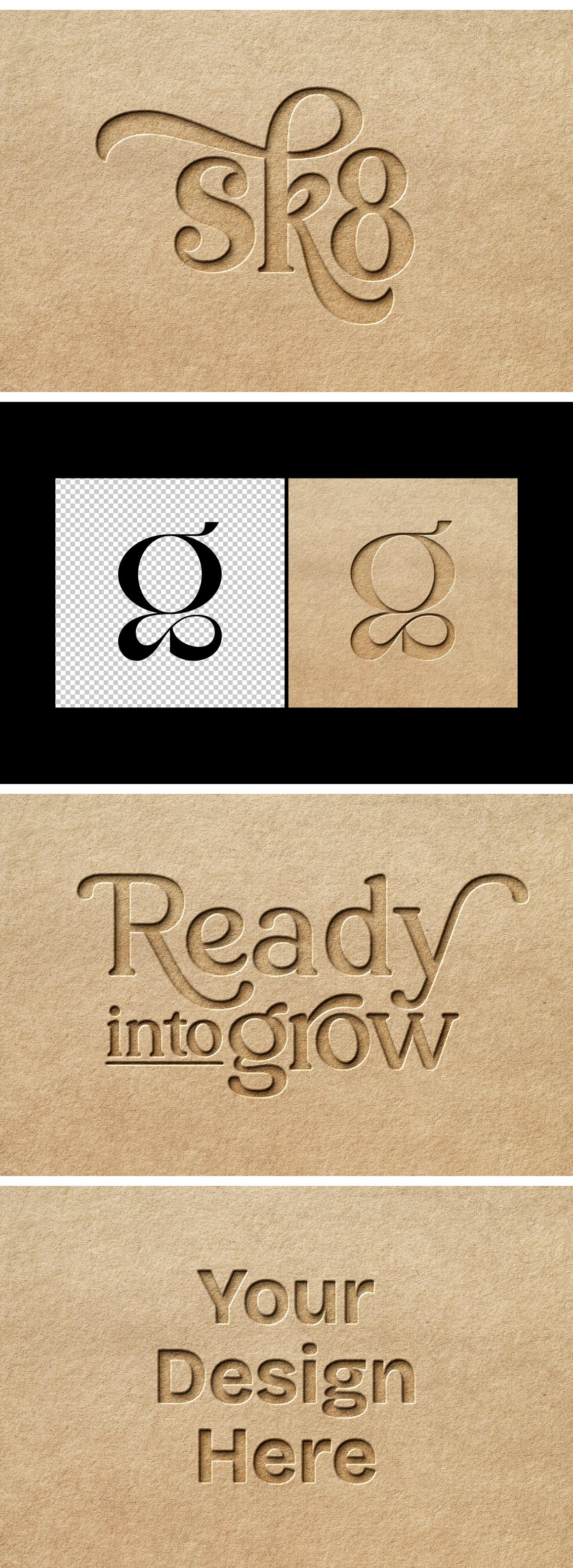 Craft Cut Out Paper Mockup