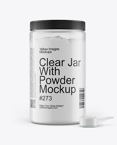 Clear Jar With Powder Mockup - Clear+Cosmetic+Jar+Mockup+in+Jar+Mockups+on+Yellow+Images+...