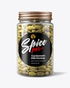Plastic Jar with Cardamom Pods Mockup