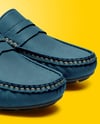 Pair of Women's Leather Moccasins Mockup