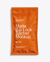 Matte Sachet with Zip Lock Mockup