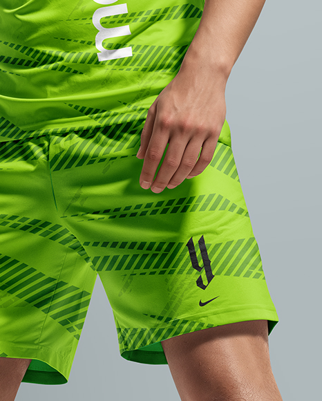 Man Wearing Badminton Uniform Mockup