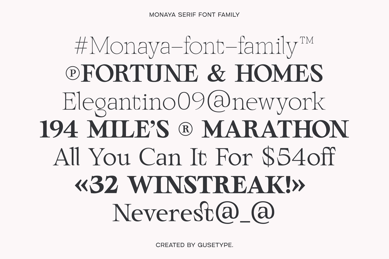Monaya - Elegant Serif Font Family
