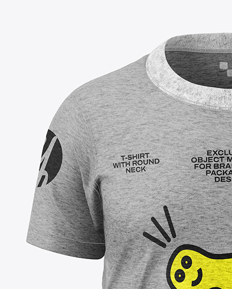Kids Heather T-Shirt Mockup - Front View