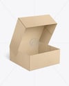 Opened Kraft Cake Box Mockup