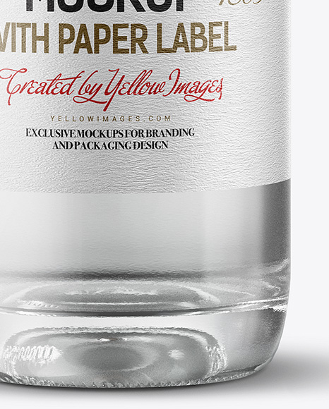 Dry Gin Bottle with Cork Mockup