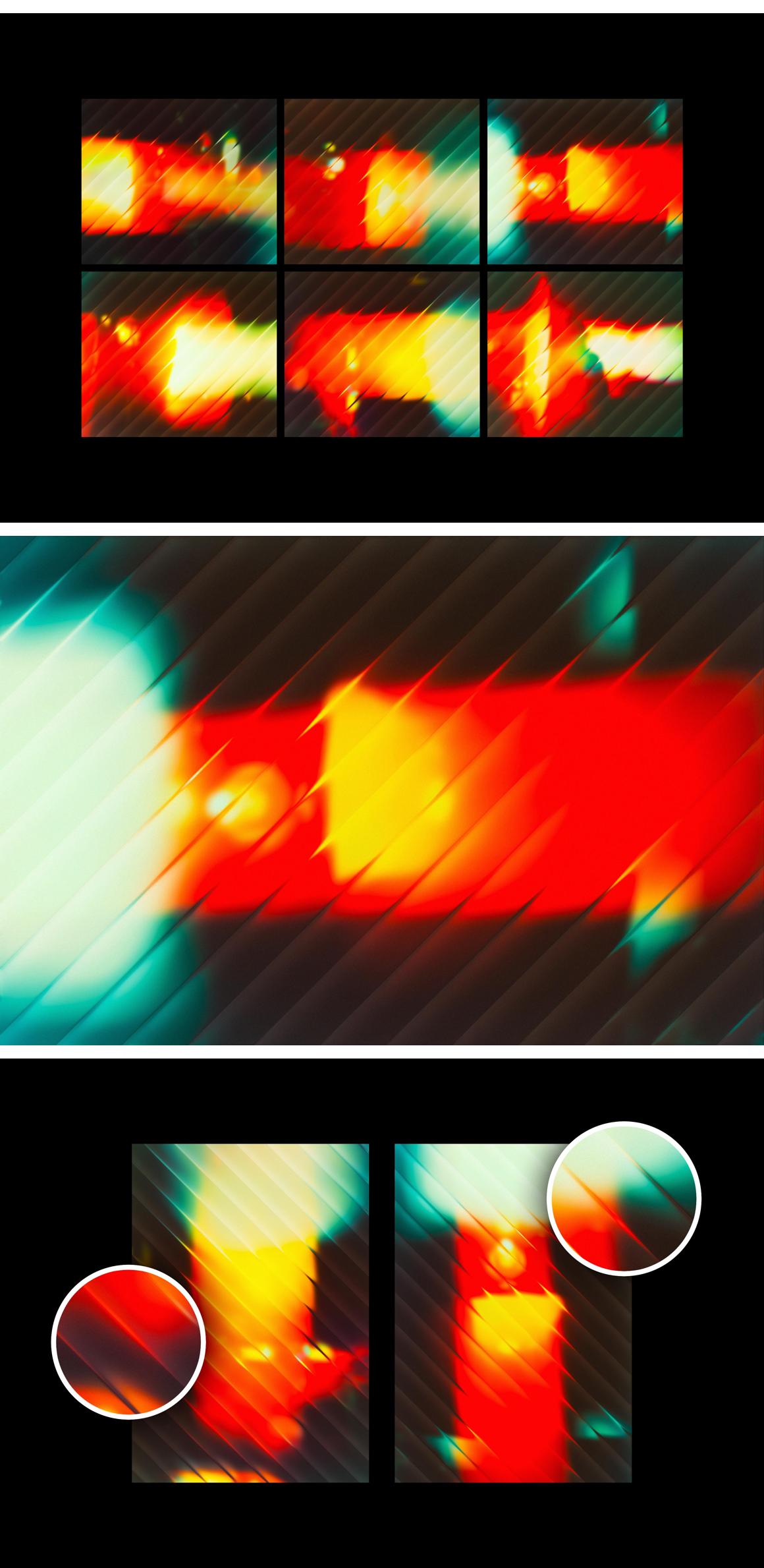 Vibrant Ribbed Glass Backgrounds