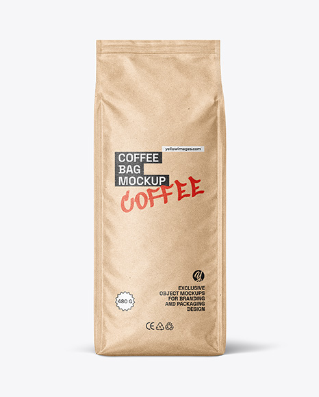 Kraft Paper Coffee Bag Mockup