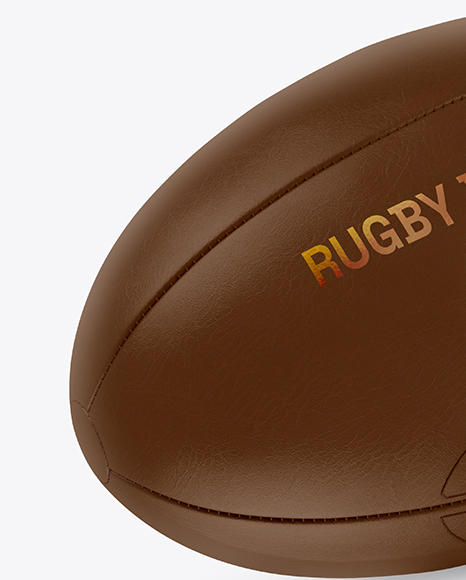 Vintage Leather Rugby Ball Mockup